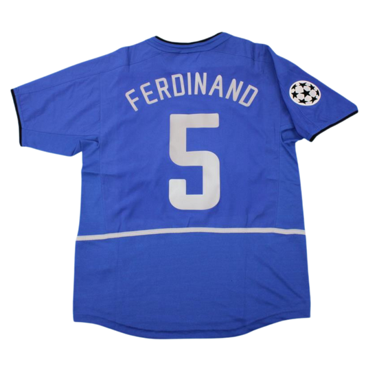 Manchester United Auswärts Blau 02/03 "Ferdinand" Nº 5