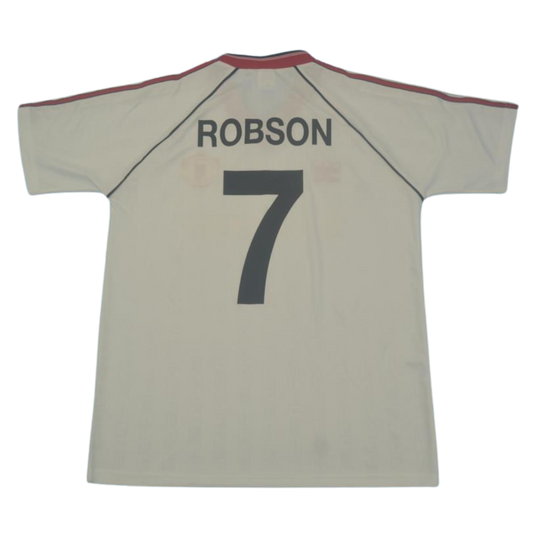 Manchester United Auswärts Weiß 88/90 "Robson" Nº 7