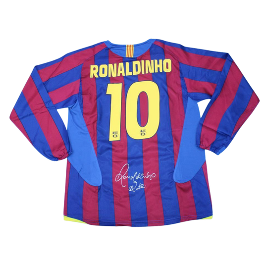 Barcelona Heim Langarm 05/06 "Ronaldinho" Nº 10