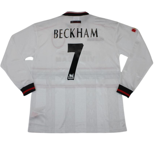 Manchester United Weiß Auswärts Langarm 97/99 "Beckham" Nº7