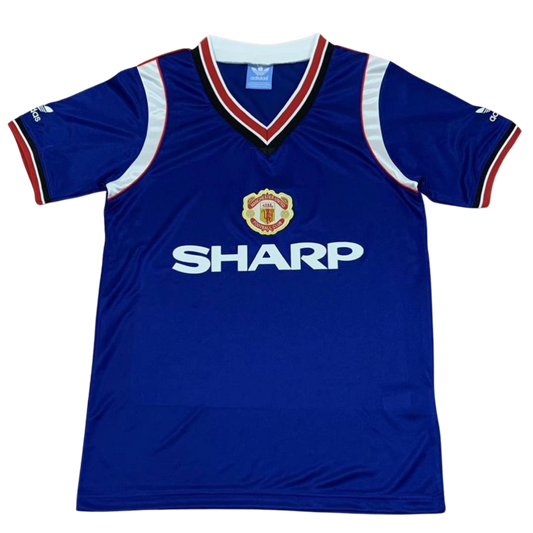 Manchester United Auswärts Blau 1984