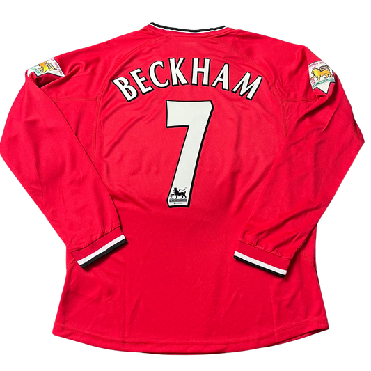 Manchester United Heim Langarm 00/02 "Beckham" Nº 7