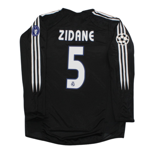 Real Madrid Auswärts Black Langarm 04/05 "Zidane" Nº 5