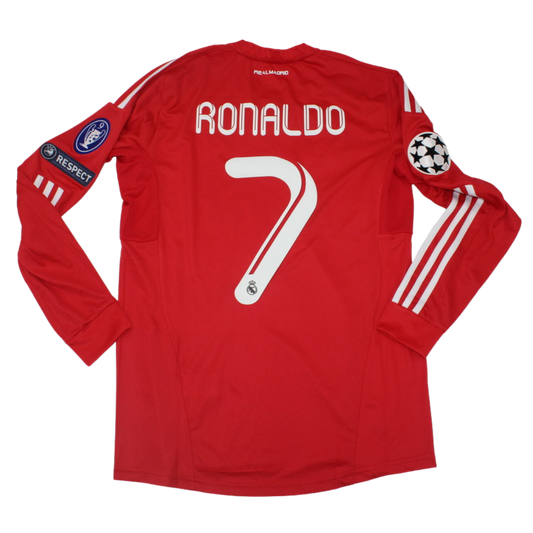 Real Madrid Auswärts Alternative Rot Langarm 11/12 "Ronaldo" Nº 7