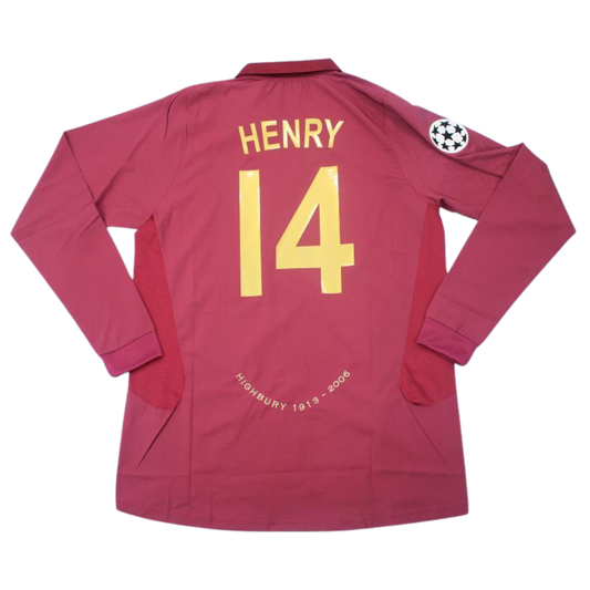 Arsenal Heim Dark Rot Langarm 05/06 "Henry" Nº 14
