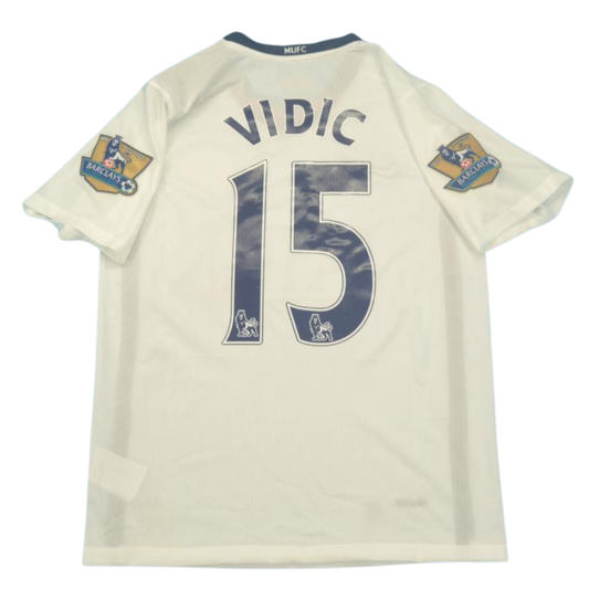 Manchester United Auswärts Weiß 08/09 "Vidic" Nº 15