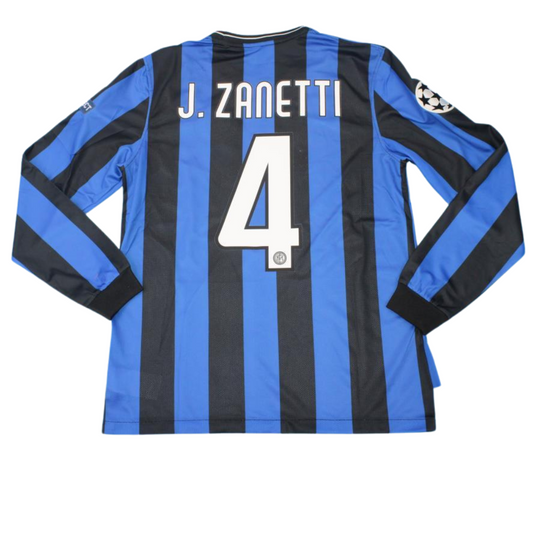 Internazionale Heim UCL Finale Version Langarm 2010 "J.Zanetti" Nr.4