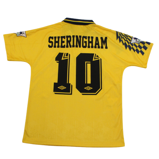 Tottenham Auswärts Gelb 92/95 "Sheringham" Nº 10