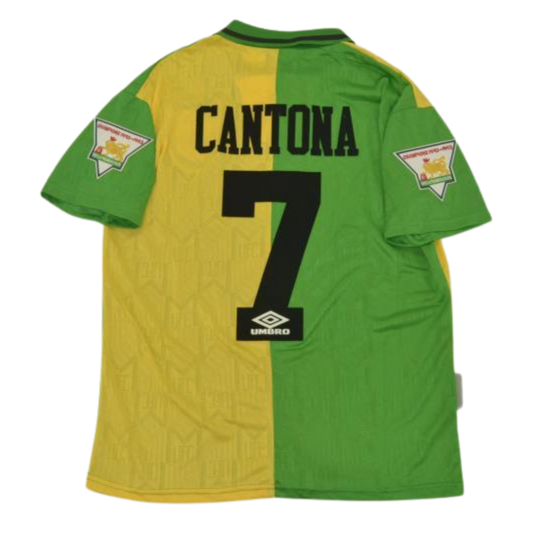 Manchester United Auswärts Grün Gelb 92/94 "Cantona" Nº 7