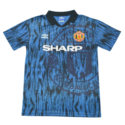 Manchester United Auswärts Blau 92/93