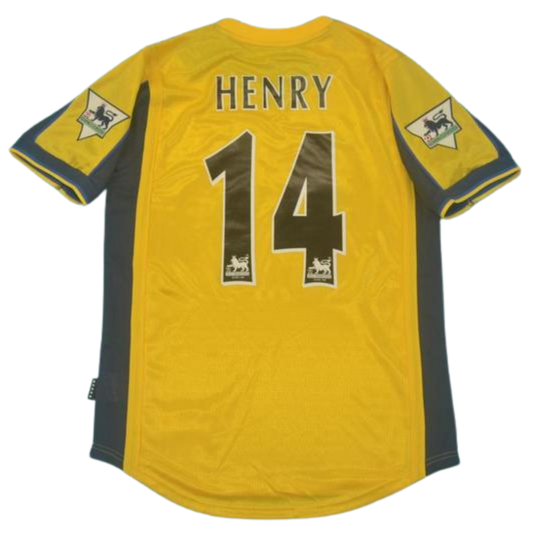 Arsenal Auswärts Gelb 00/01 "Henry" Nº 14