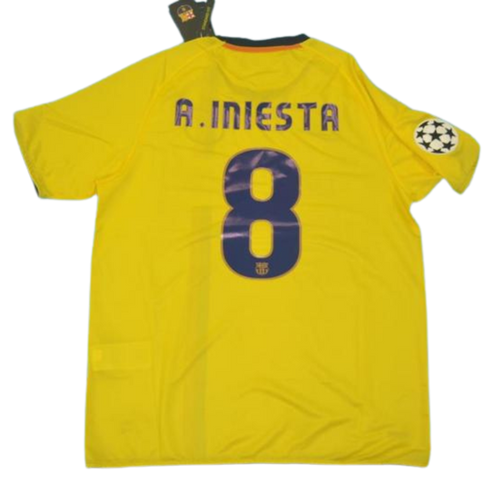 Barcelona Auswärts Gelb 08/09 "Iniesta" Nº 8