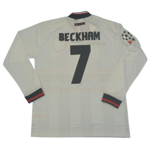 Manchester United Auswärts Weiß Langarm 97/99 "Beckham" Nº 7