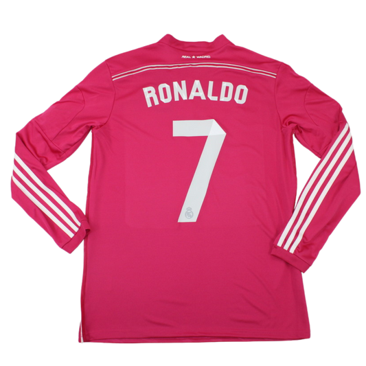 Real Madrid Auswärts Pink Langarm 14/15 "Ronaldo" Nº 7