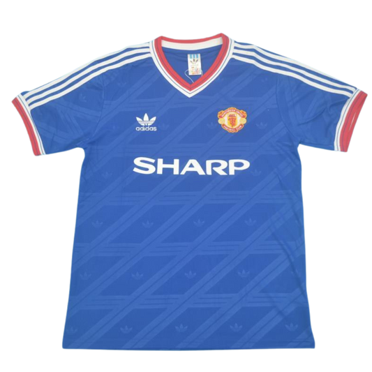 Manchester United Auswärts Blau 1986/1988