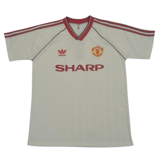 Manchester United Auswärts Weiß 88/90