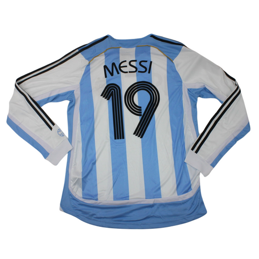 Argentinien Heim Weltmeisterschaft Version Langarm 2006 "Messi" Nr.19