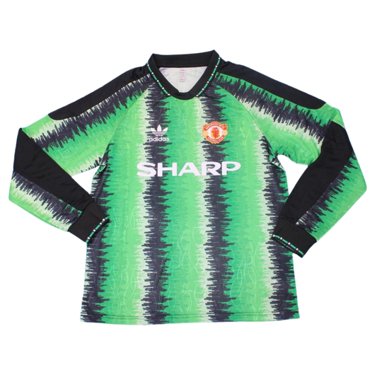 Manchester United Black Grün TW Langarm 90/92