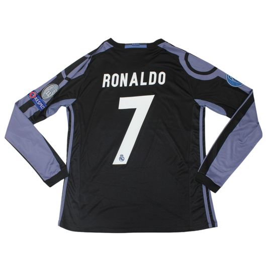 Real Madrid Auswärts Black Langarm 16/17 "Ronaldo" Nº 7