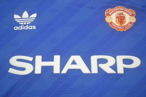 Manchester United Blau Langarm 86/88