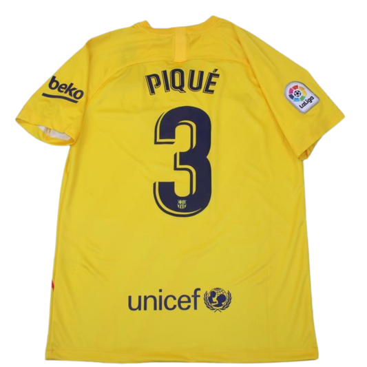 Barcelona Auswärts Alternative Gelb 19/20 "Piqué" Nº 3