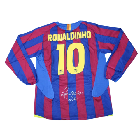 Barcelona Heim Langarm 05/06 "Ronaldinho" Nº 10