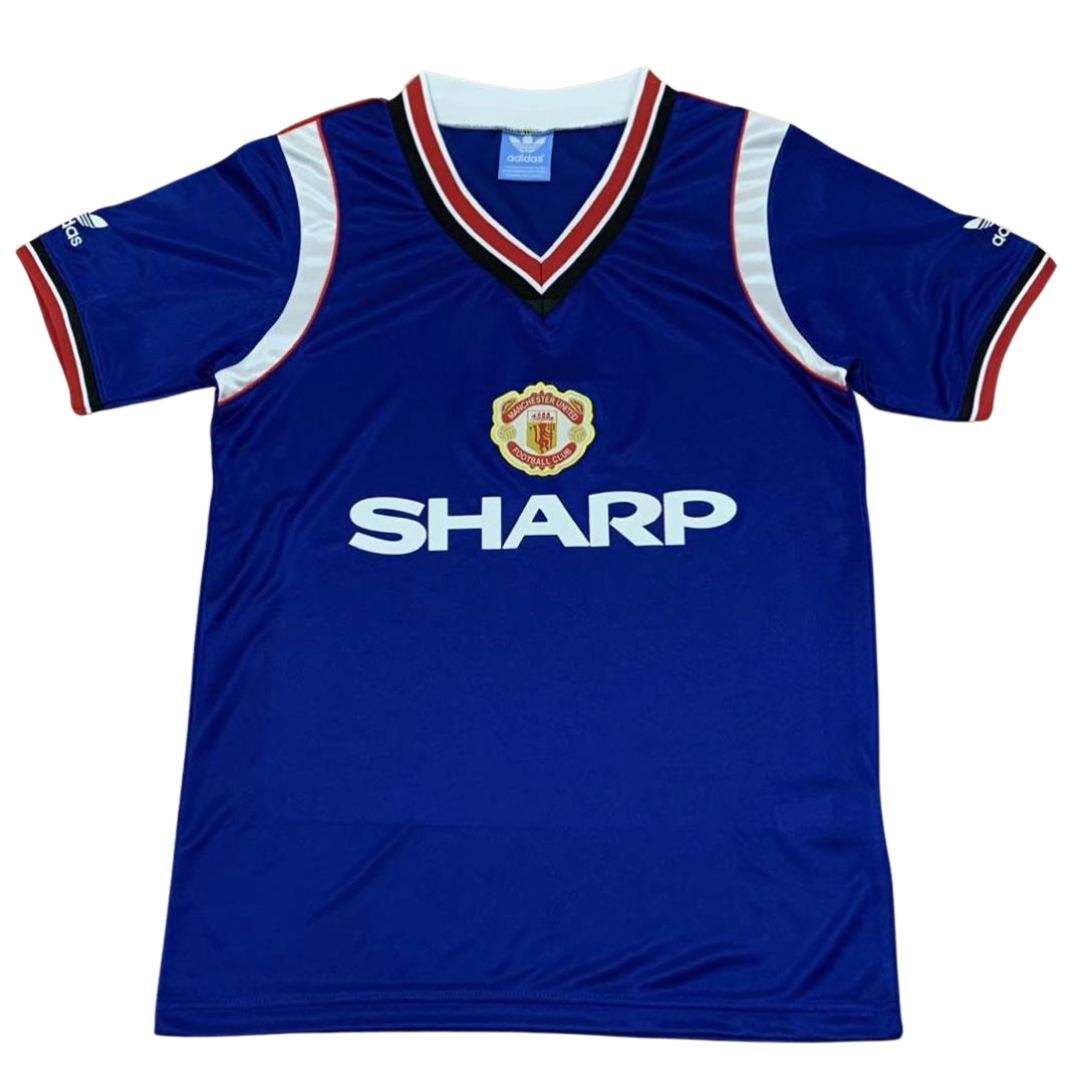Manchester United Auswärts Blau 1984