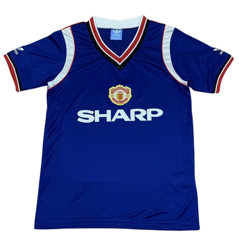 Manchester United Auswärts Blau 1984