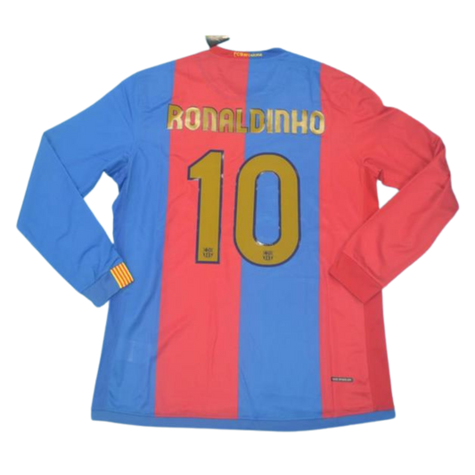 Barcelona Heim Langarm 06/07 "Ronaldinho" Nº 10