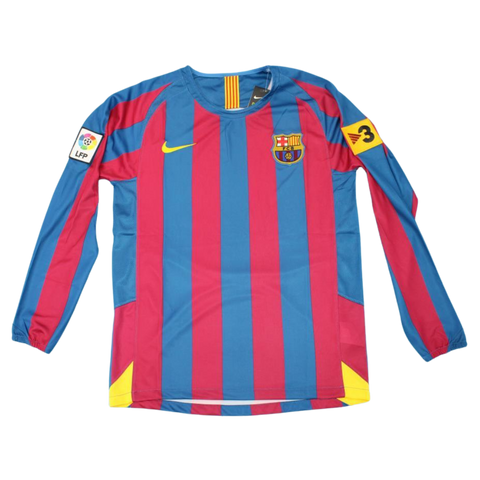 Barcelona Heim Langarm 05/06 "Ronaldinho" Nº 10
