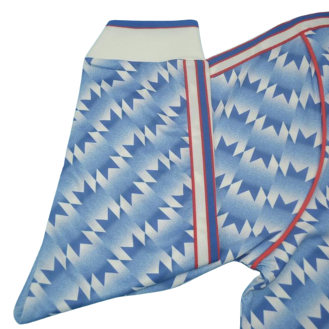 Manchester United Auswärts Blau Langarm 90/92
