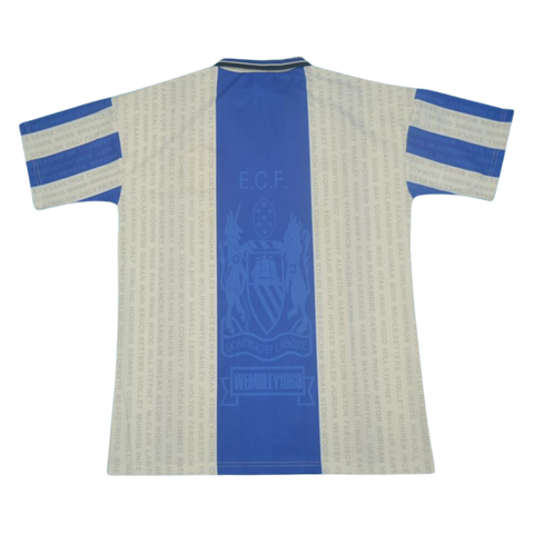 Manchester United Auswärts Blau Weiß 94/96