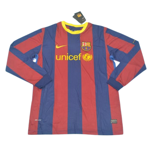 Barcelona Heim Langarm 10/11 "David Villa" Nº 7
