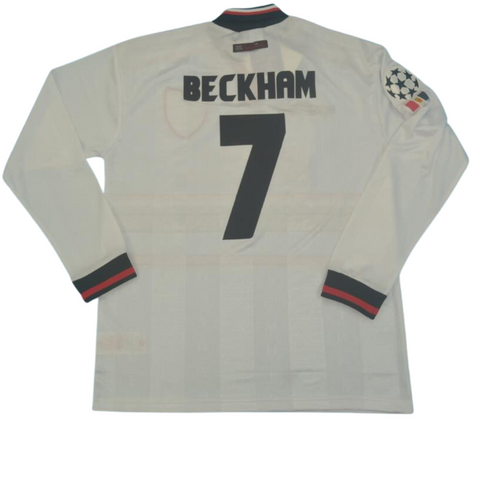 Manchester United Weiß Auswärts Langarm 97/99 "Beckham" Nº7