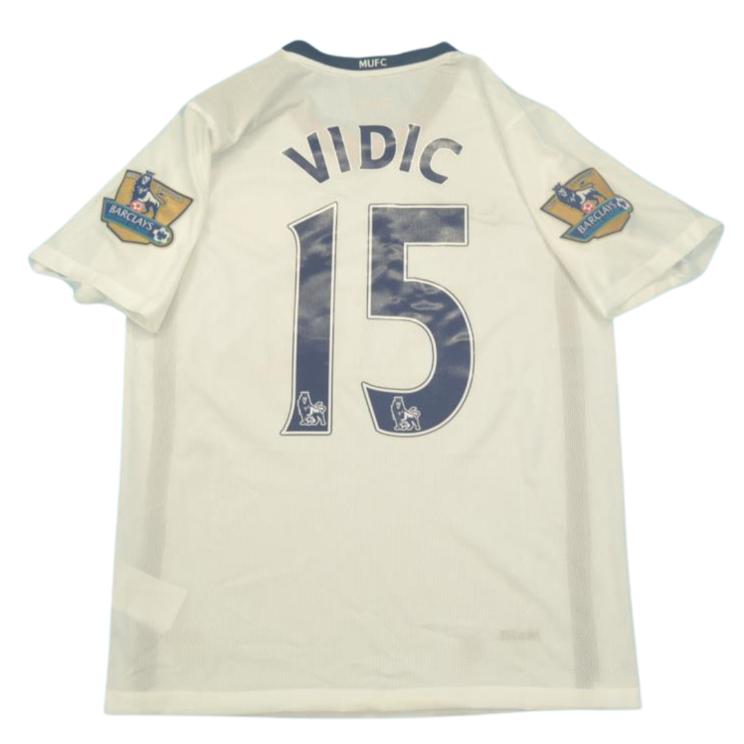 Manchester United Auswärts Weiß 08/09 "Vidic" Nº 15
