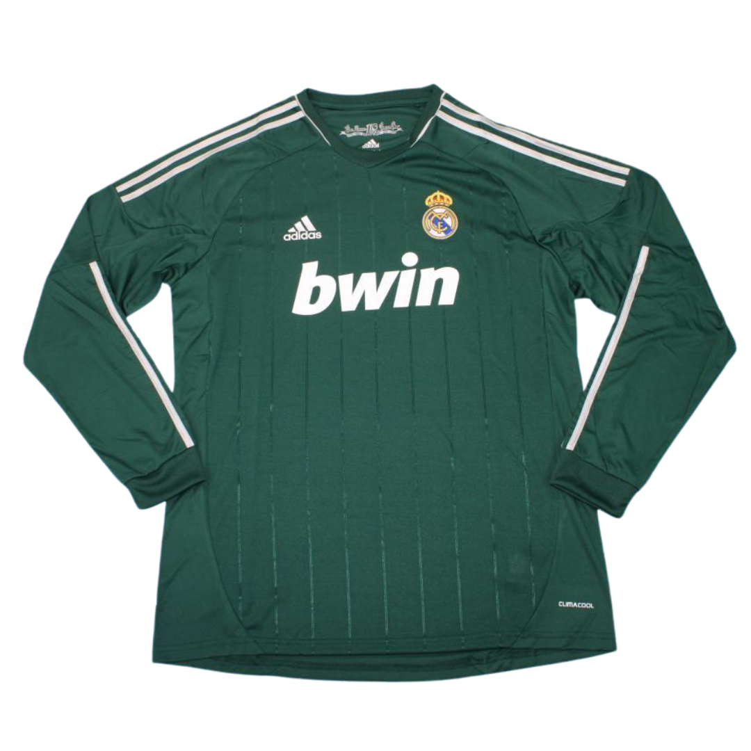 Real Madrid Auswärts Alternative Grün Langarm 12/13