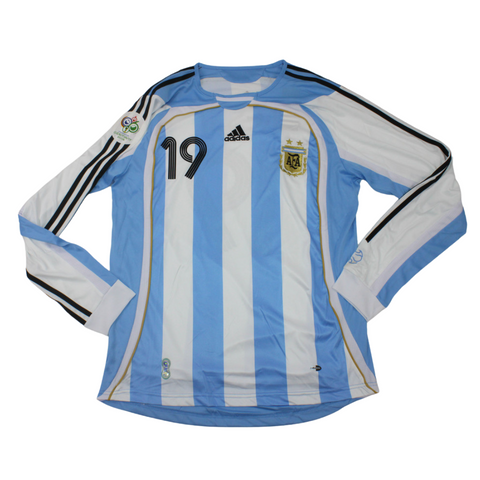 Argentinien Heim Weltmeisterschaft Version Langarm 2006 "Messi" Nr.19