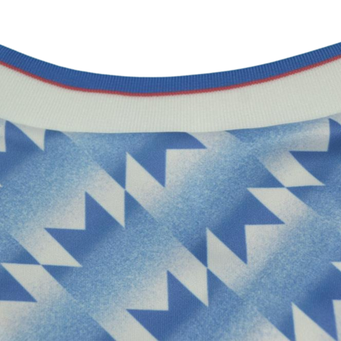 Manchester United Auswärts Blau Langarm 90/92