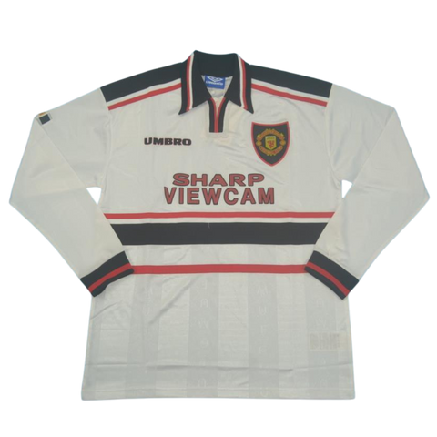 Manchester United Auswärts Weiß Langarm 97/99 "Beckham" Nº 7