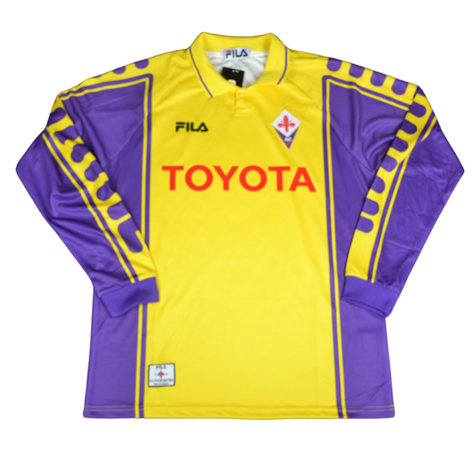 Fiorentina Alternative Gelb UCL Version Langarm 99/00 "Batistuta" Nr.9