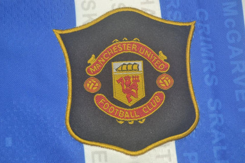 Manchester United Auswärts Blau Weiß 94/96
