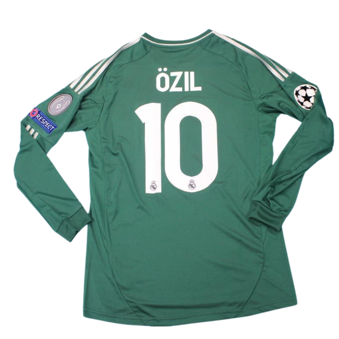 Real Madrid Auswärts Alternative Grün Langarm 12/13 "Özil" Nº 10