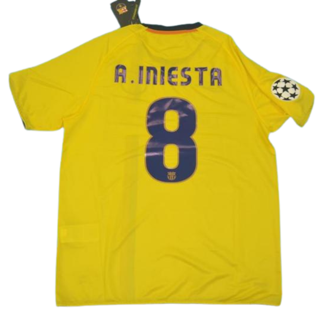 Barcelona Auswärts Gelb 08/09 "Iniesta" Nº 8