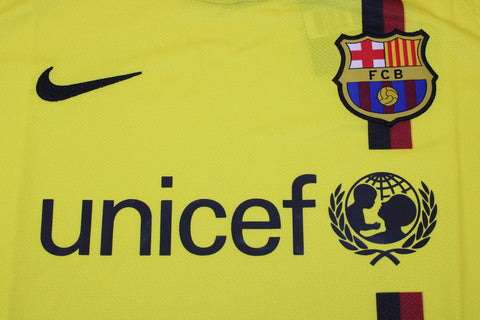 Barcelona Auswärts Gelb Langarm 08/09