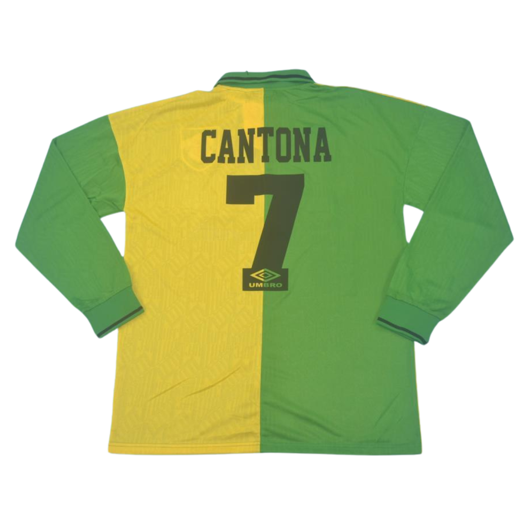 Manchester United Auswärts Grün Gelb Langarm 92/94 "Cantona" Nº 7