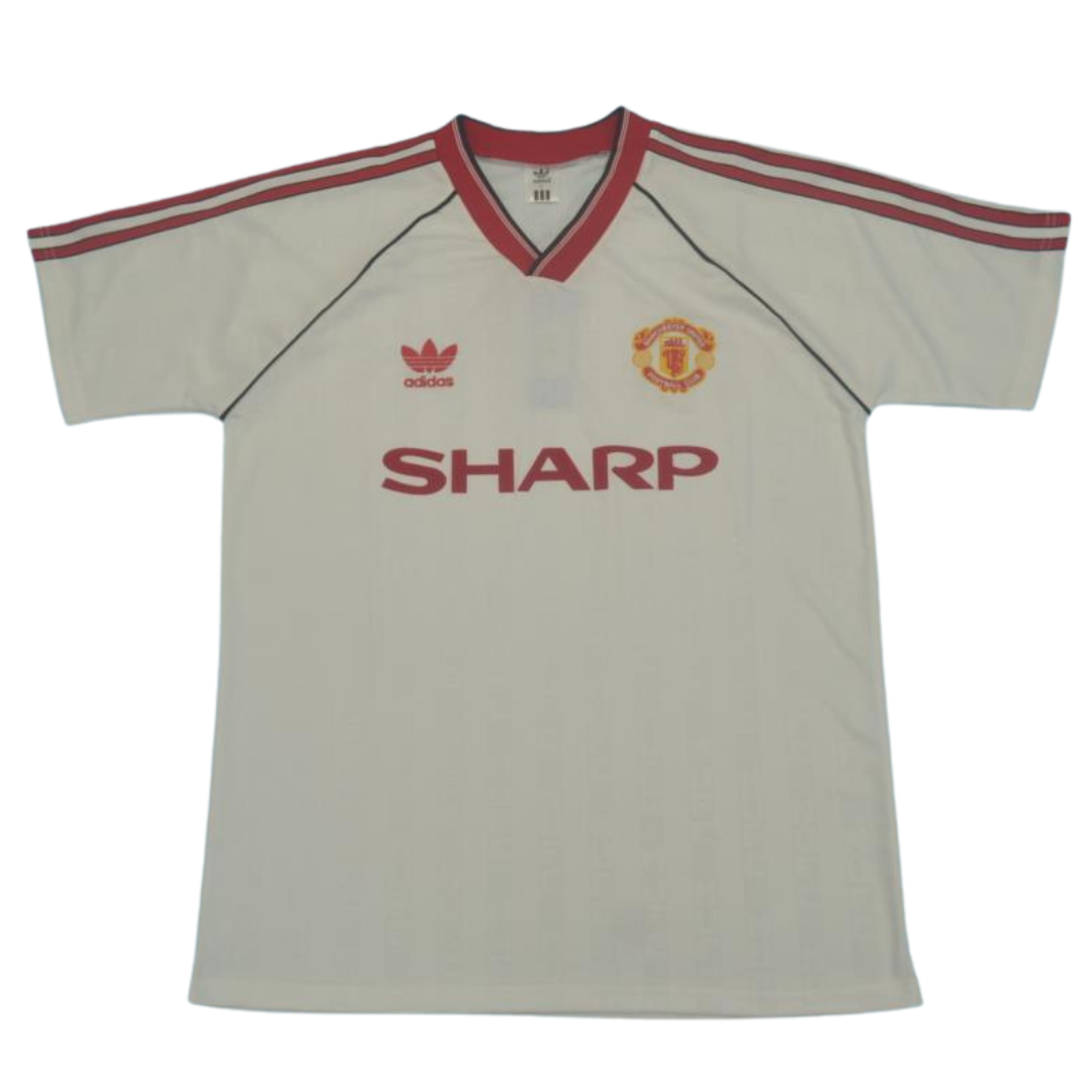 Manchester United Auswärts Weiß 88/90