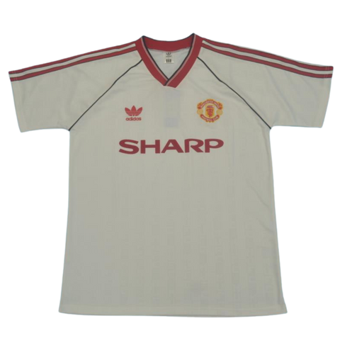 Manchester United Auswärts Weiß 88/90