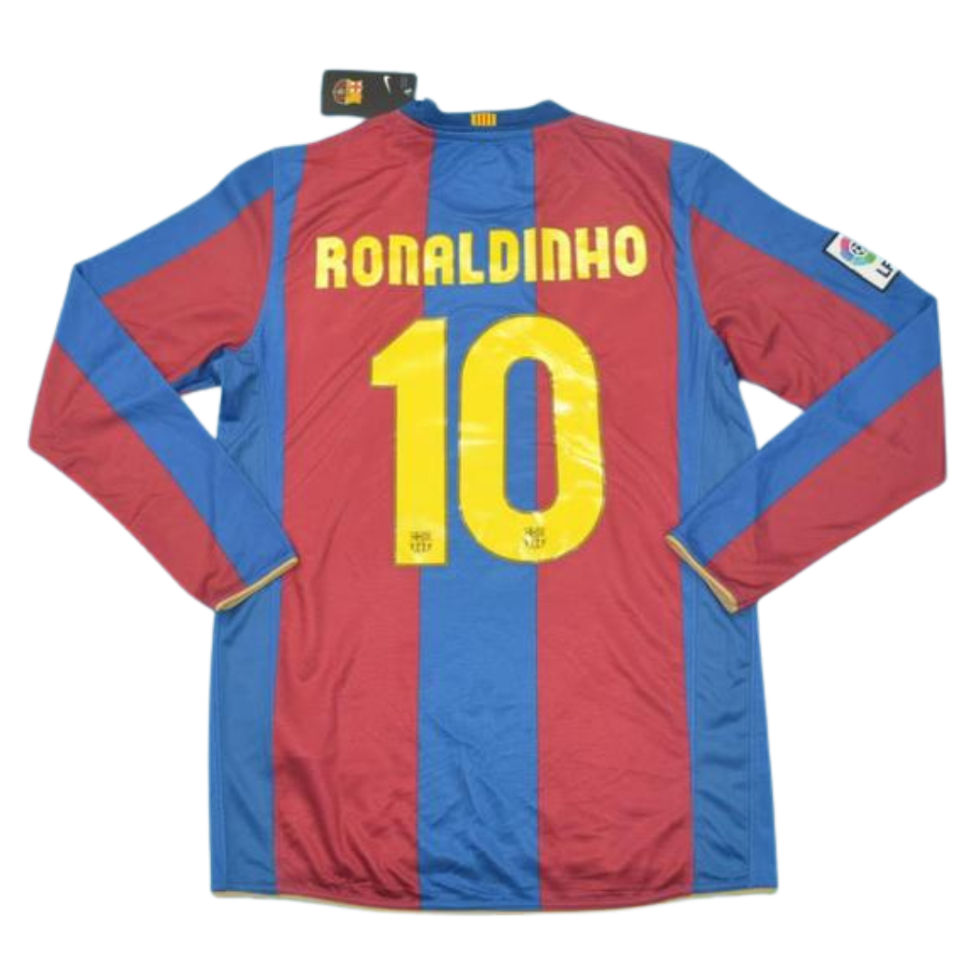 Barcelona Heim Langarm 07/08 "Ronaldinho" Nº 10