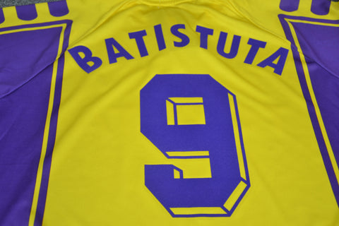 Fiorentina Alternative Gelb UCL Version Langarm 99/00 "Batistuta" Nr.9