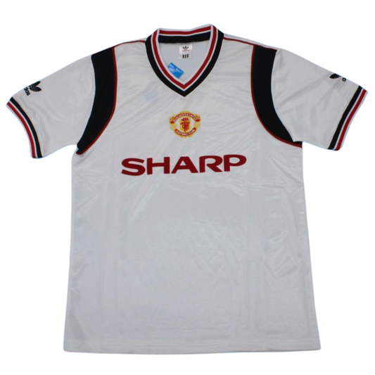 Manchester United Auswärts Weiß 84/86